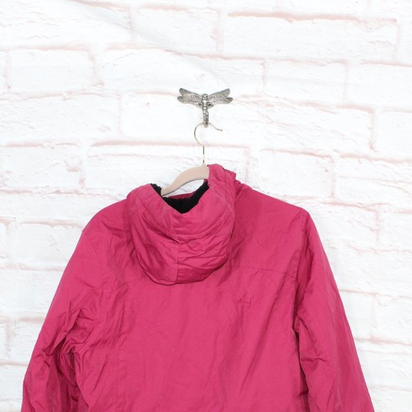 LL Bean Red Nylon Hooded Lined Warmer Winter Jacket Size L Reg - Picture 7 of 9